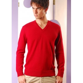 Alpaca Sweater for Men with a V Neck