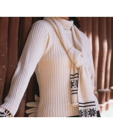 Ribbed Alpaca sweater with turtle neck