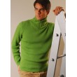 Ribbed mock neck sweater with zipper